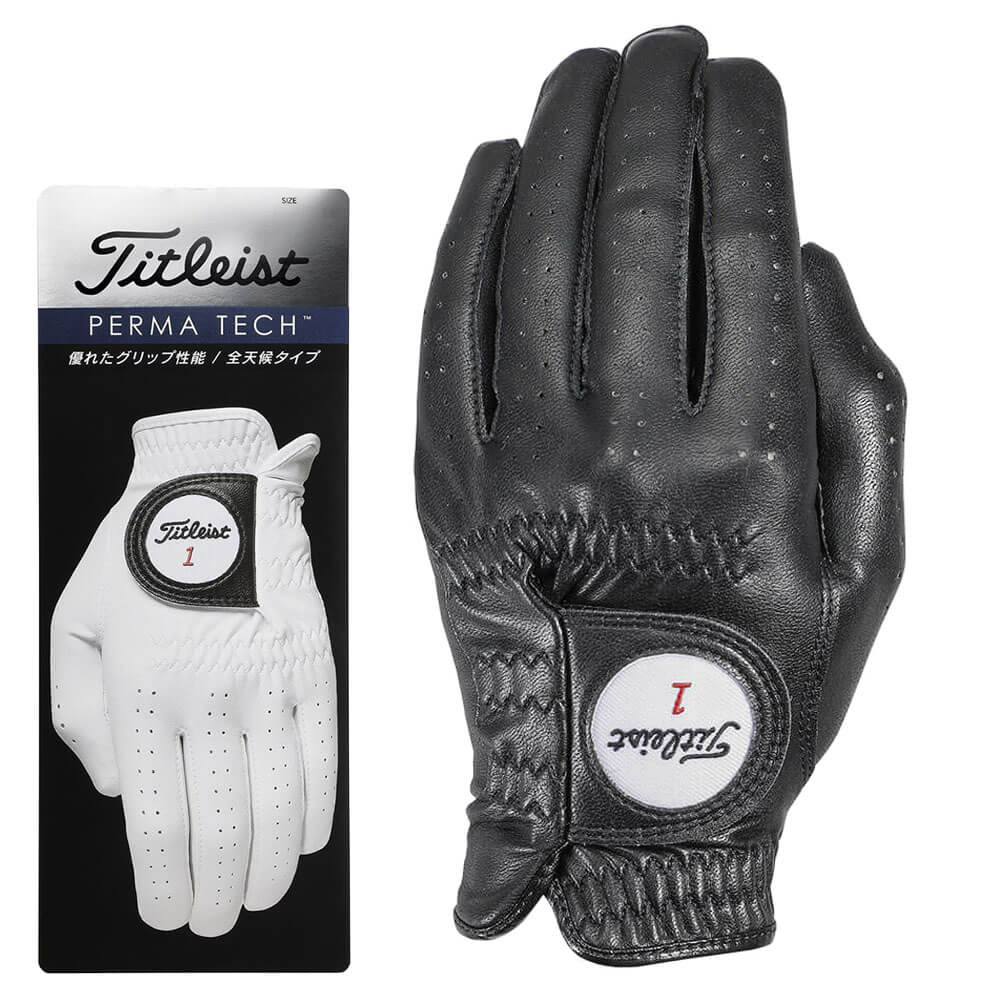 タイトリスト Titleist　メンズ Perma Tech パーマテック ゴルフグローブ TG61 BK ブラック　2026年モデル ブラック
