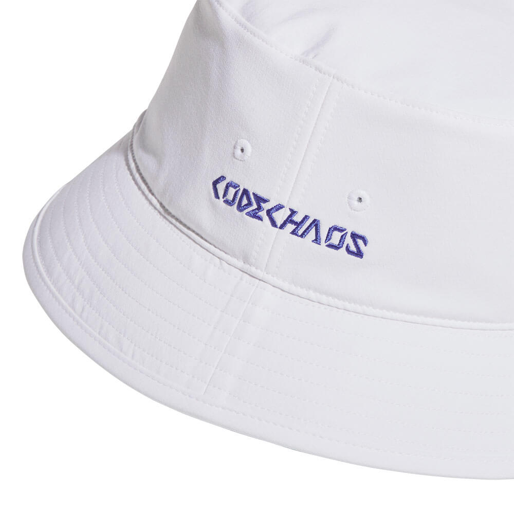 アディダス adidas　メンズ コードカオス バケットハット ZR858 KW5779 ホワイト　2026年モデル ヘッドウェア 全体 正面・ロゴ