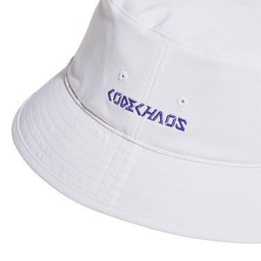 アディダス adidas　メンズ コードカオス バケットハット ZR858 KW5779 ホワイト　2026年モデル ヘッドウェア 全体 正面・ロゴ