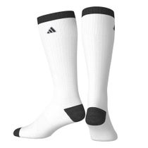 アディダス adidas　レディース ひざ丈 ライン クッションソックス CD813 KF0471 ホワイト/ブラック　2026年モデル