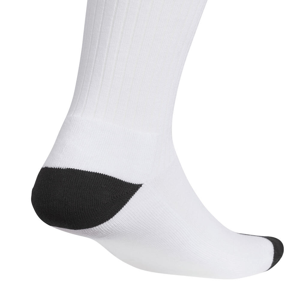 アディダス adidas　レディース ひざ丈 ライン クッションソックス CD813 KF0471 ホワイト/ブラック　2026年モデル ソックス 足裏・ソールディテール