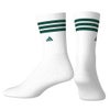 アディダス adidas　レディース クルー丈 スリーストライプス クッションソックス KO387 KH4213 ホワイト/カレッジグリーン　2026年モデル ホワイト/カレッジグリーン