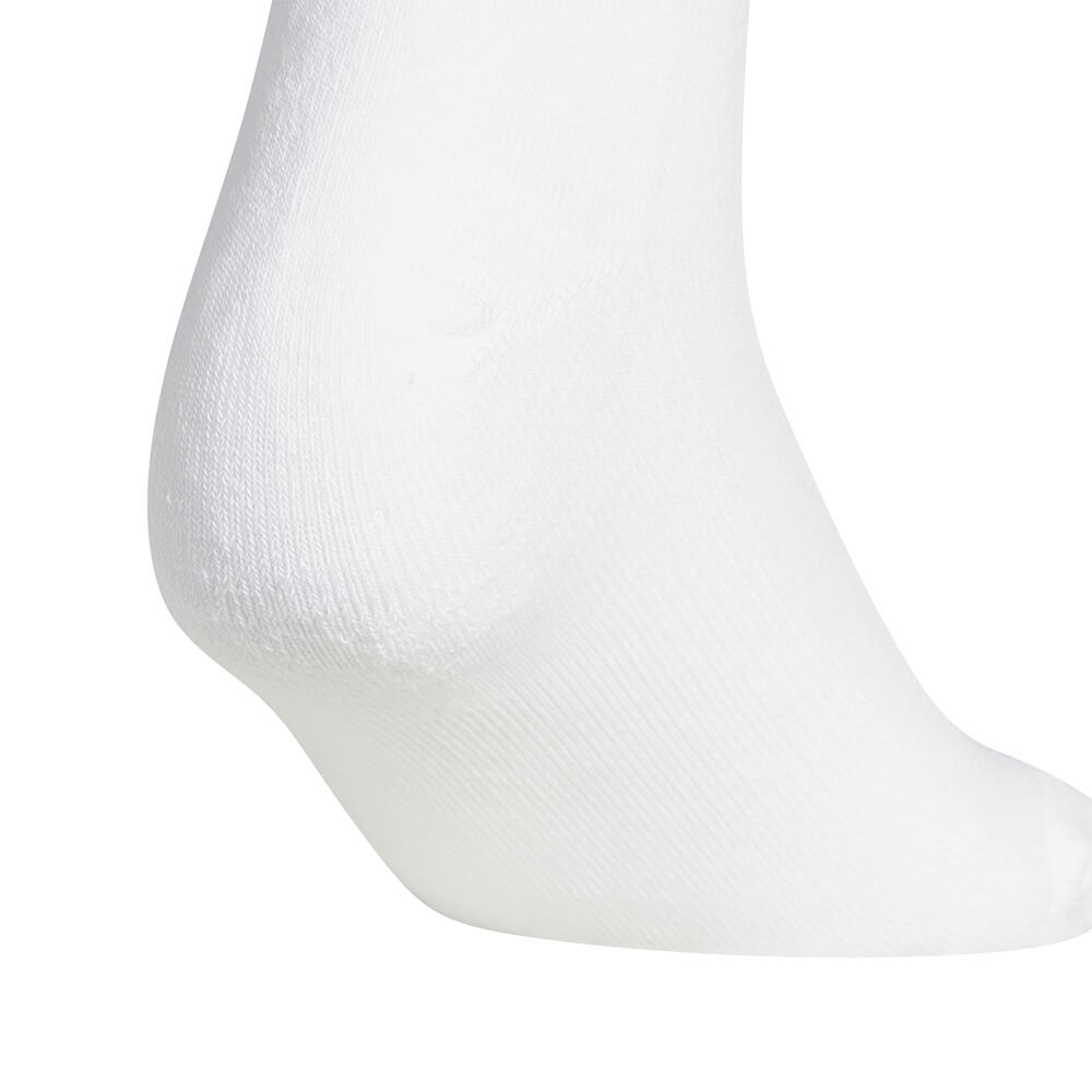 アディダス adidas　レディース クルー丈 スリーストライプス クッションソックス KO387 KH4214 ホワイト/セミフローズンレモン　2026年モデル ソックス 足裏・ソールディテール