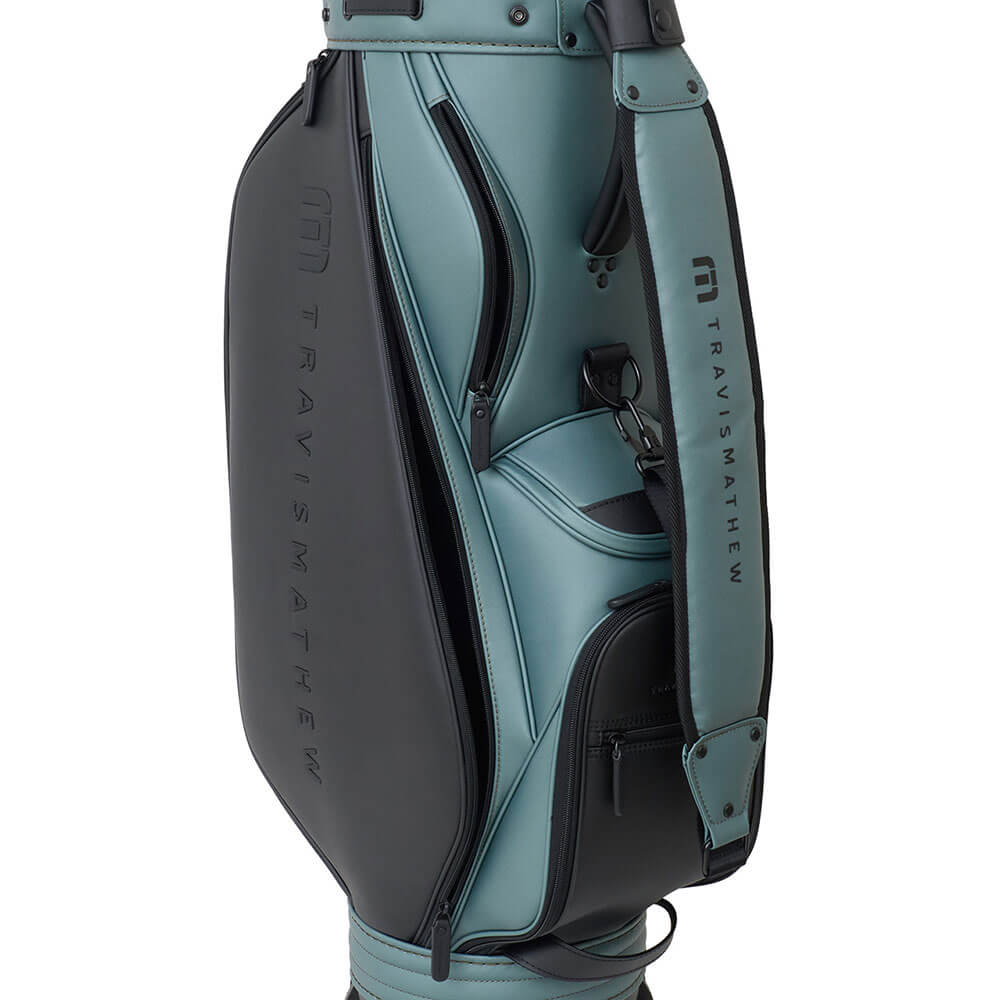 トラヴィスマシュー Travis Mathew　RTM カートキャディバッグ 7AN901 3BAG グリーン　2026年モデル キャディバッグ 全体 背面