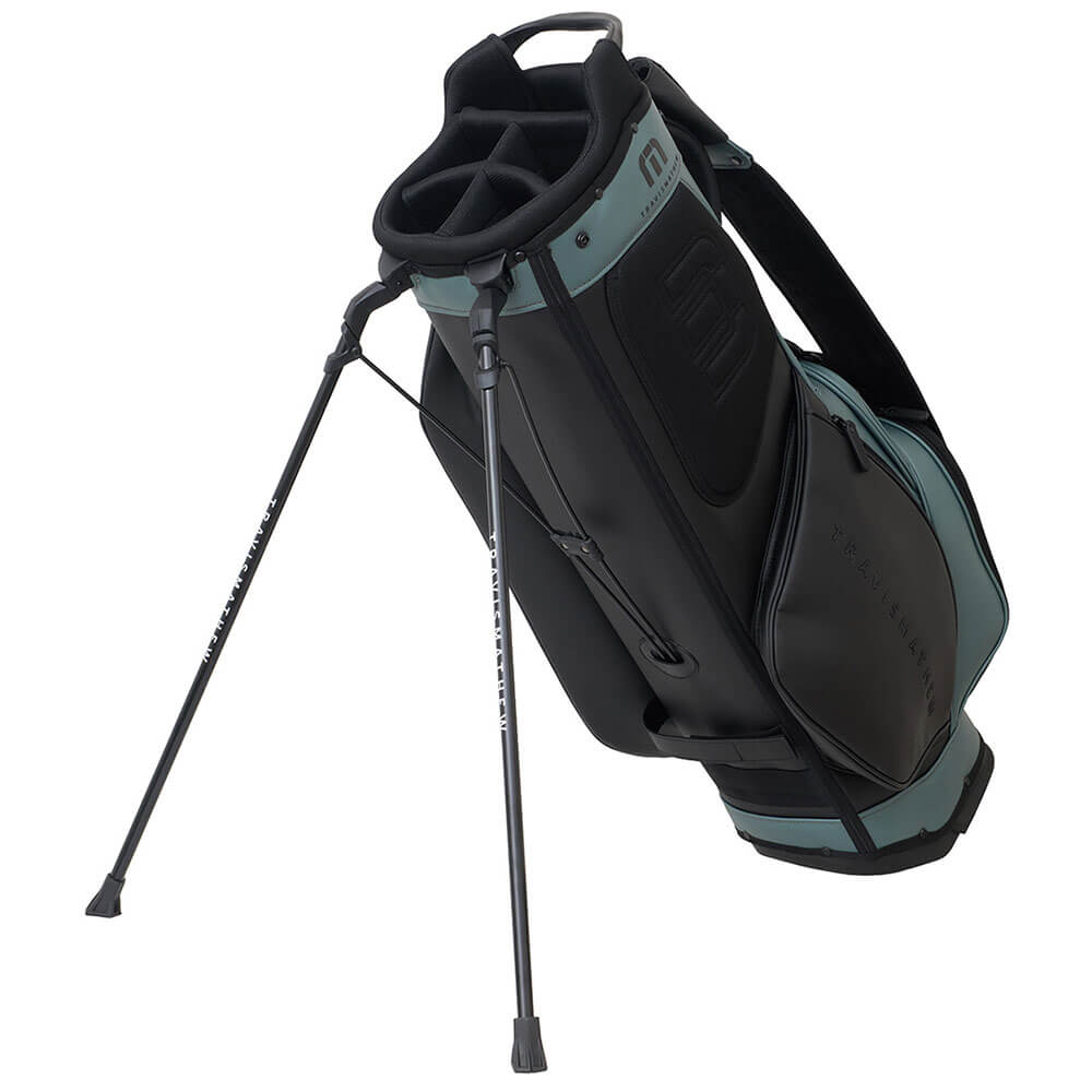 トラヴィスマシュー Travis Mathew　RTM スタンド キャディバッグ 7AN902 3BAG グリーン　2026年モデル スタンドキャディバッグ 全体 正面・側面