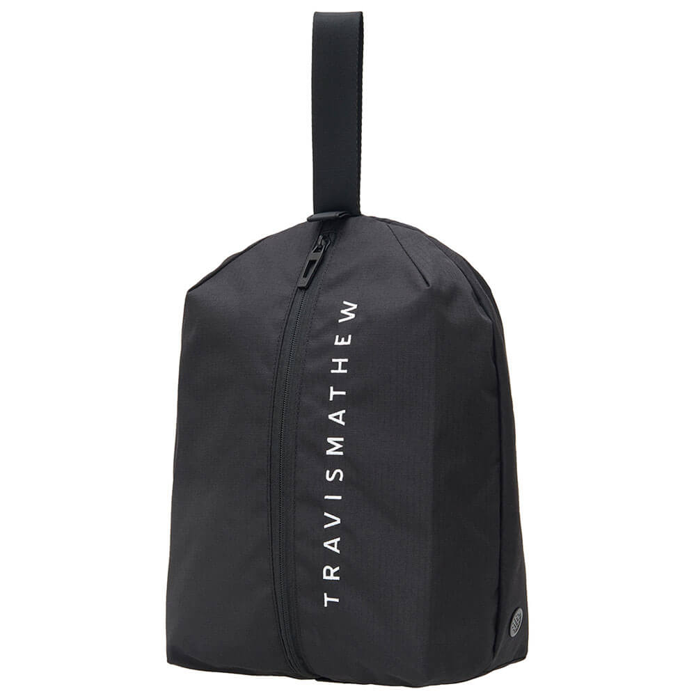 トラヴィスマシュー Travis Mathew　MP シューズバッグ 7AN919 0BLK ブラック　2026年モデル シューズバッグ 全体 正面・側面