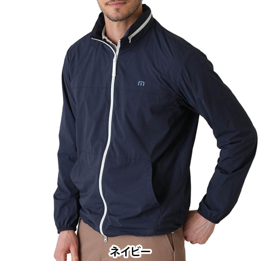 トラヴィスマシュー Travis Mathew　メンズ 軽量ポケッタブル ジャケット 7AP014　2026年モデル 別カラー 正面着用