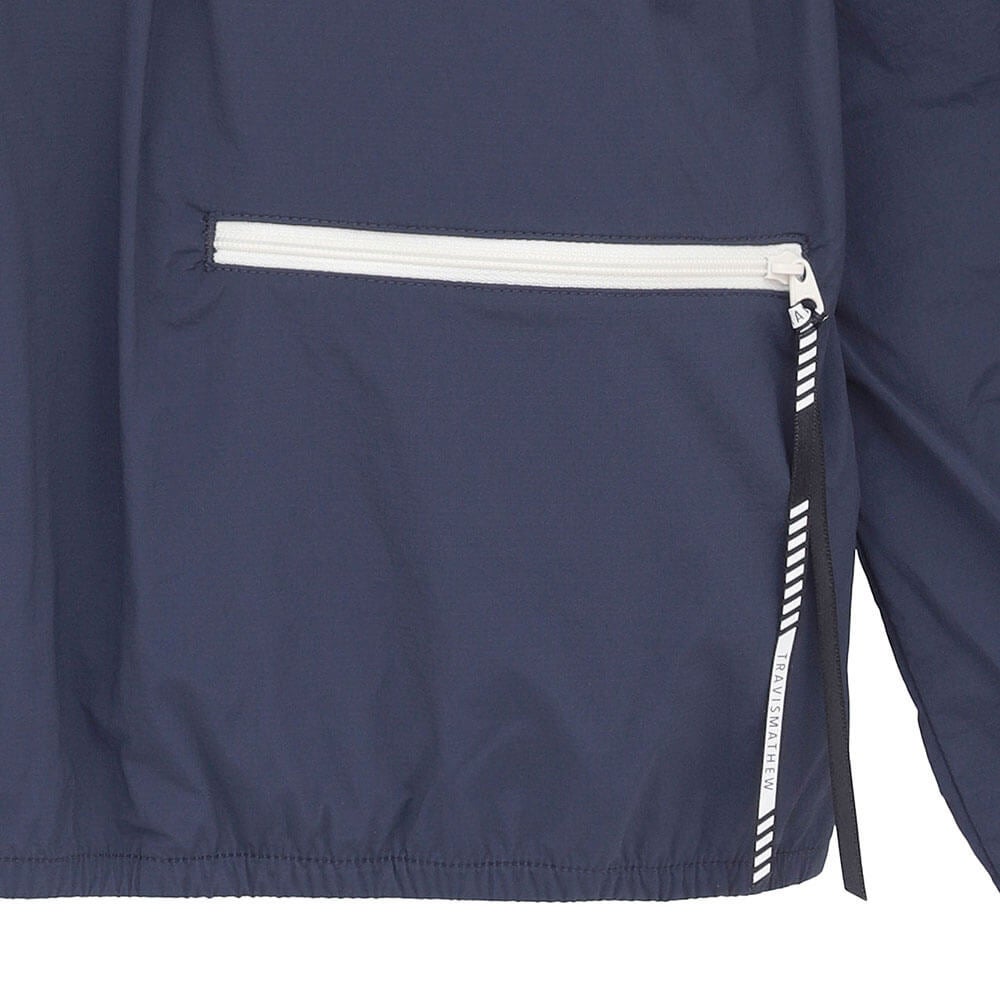 トラヴィスマシュー Travis Mathew　メンズ 軽量ポケッタブル ジャケット 7AP014　2026年モデル ファスナーポケットディテール
