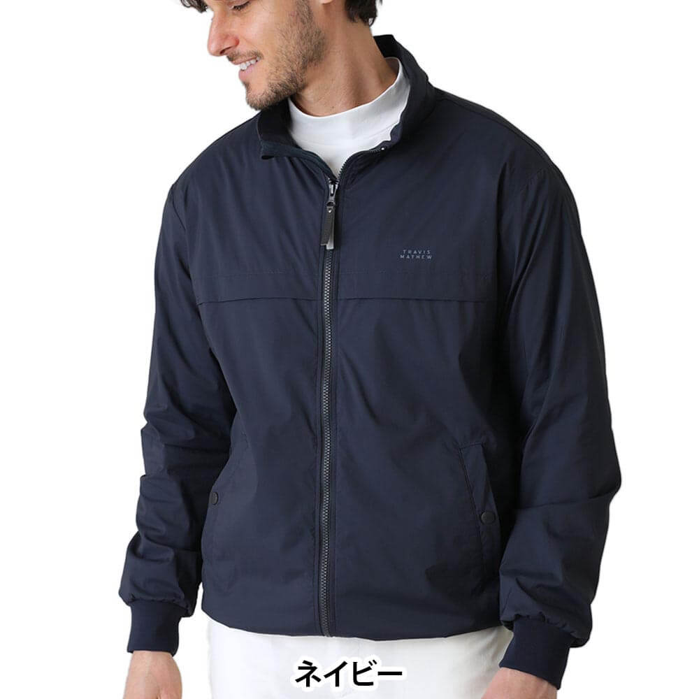 トラヴィスマシュー Travis Mathew　メンズ 裏地ジップ ジャケット 7AP016　2026年モデル 正面着用
