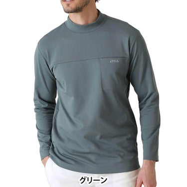 トラヴィスマシュー Travis Mathew　メンズ 長袖バックプリントモックネックシャツ 7AP020　2026年モデル 正面着用