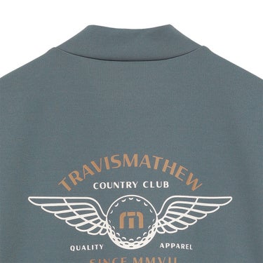 トラヴィスマシュー Travis Mathew　メンズ 長袖バックプリントモックネックシャツ 7AP020　2026年モデル 別カラー 背面着用