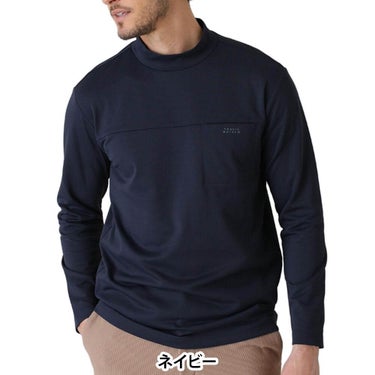 トラヴィスマシュー Travis Mathew　メンズ 長袖バックプリントモックネックシャツ 7AP020　2026年モデル 別カラー 背面着用