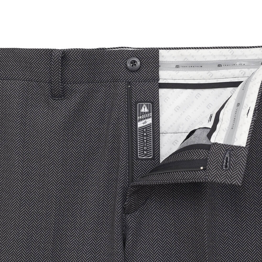トラヴィスマシュー Travis Mathew　メンズ ヘリンボーンプリントスムース ワイドパンツ 7AP052　2026年モデル ウエスト・ポケット部ディテール