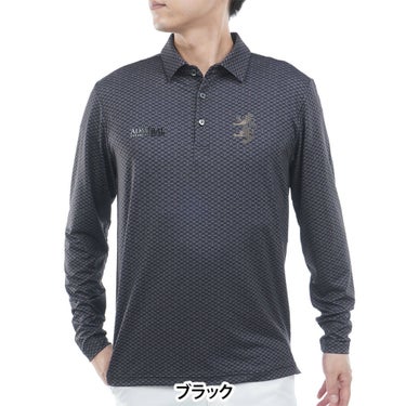 アドミラル Admiral　メンズ 小紋柄 長袖 ポロシャツ ADMA662　2026年モデル 詳細5