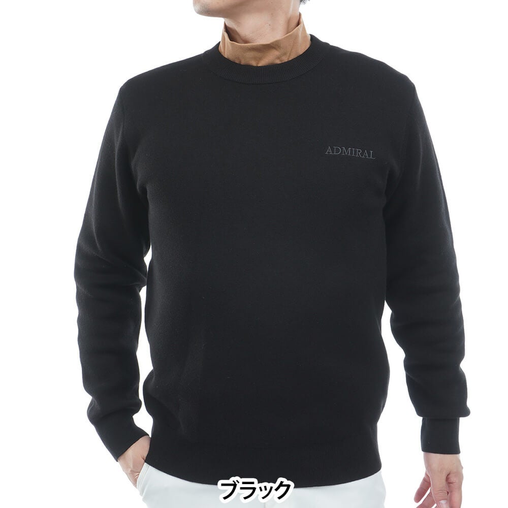アドミラル Admiral　メンズ バックロゴ 長袖 クルーネック セーター ADMA667　2026年モデル 詳細2