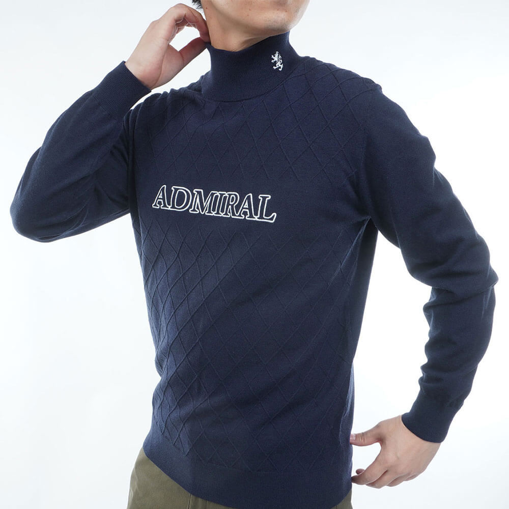 アドミラル Admiral　メンズ ダイヤケーブル 長袖 ハイネック セーター ADMA677　2026年モデル 詳細14