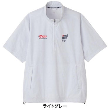 アンパスィ and per se　メンズ パンチング 半袖 ハーフジップ ブルゾン AMF1506G5　2026年モデル 詳細2