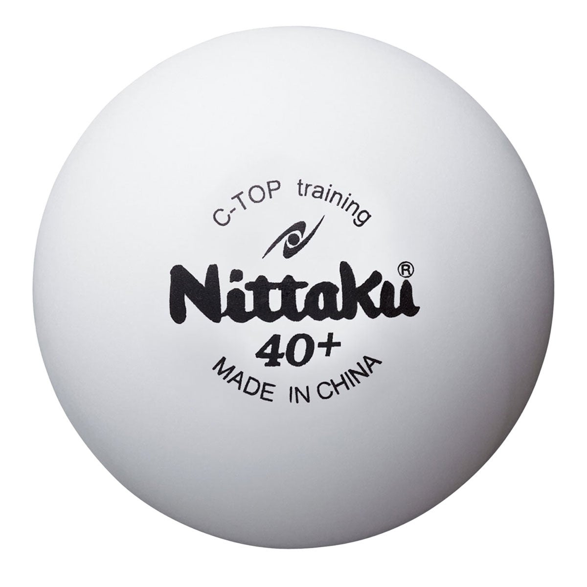 ニッタク Nittaku　Cトップ トレーニングボール 50ダース 卓球競技ボール NB-1467 ホワイト 卓球ボール本体の色と印字を確認できる画像