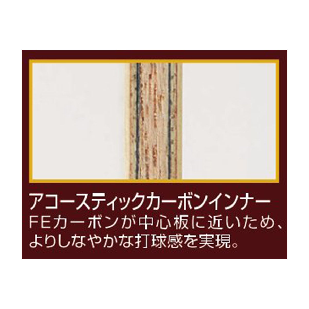 ニッタク Nittaku　卓球ラケット アコースティックカーボンインナーC 中国式ペンラケット NC-0192 卓球ラケットの別面または別角度を確認できる画像