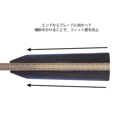 ニッタク Nittaku　卓球ラケット 蒼天 C ペンラケット NC-0224 ブレード側面や合板の積層構成を確認できる画像