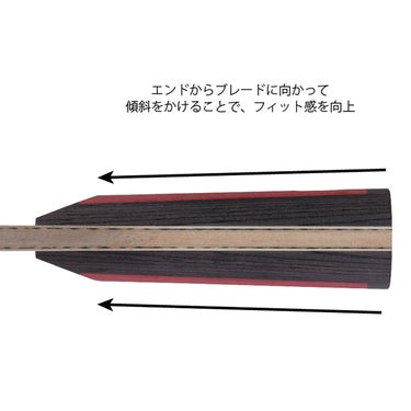 ニッタク Nittaku　卓球ラケット 暁炎 C ペンラケット NC-0225 ブレード側面や合板の積層構成を確認できる画像