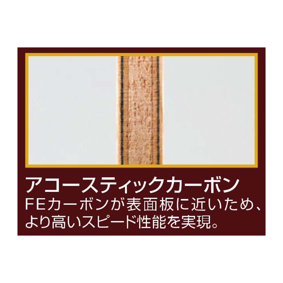 ニッタク Nittaku　卓球ラケット アコースティックカーボンFL(LGタイプ) シェークラケット NC-0391 卓球ラケットの別面または別角度を確認できる画像
