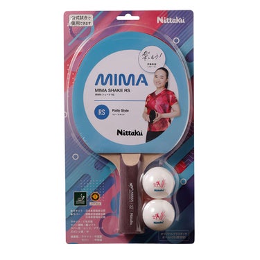 ニッタク Nittaku　MIMAシェーク RS 卓球ラバー張りラケット NH-5156 レッド×ブラック ラケットの構成や仕様を説明する画像