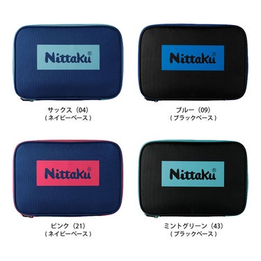 ニッタク Nittaku　カラーロゴケース 卓球ケース NK-7226 ピンク（21） ファスナー、ストラップ、ロゴなどのディテールを確認できる画像