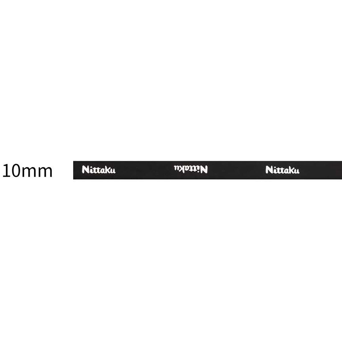 ニッタク Nittaku　得用ガードテープ2 10mm NL-9269 ブラック（01） ラケットへの貼り付け状態や使用方法を確認できる画像