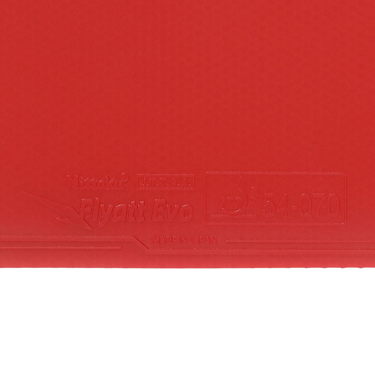 ニッタク Nittaku　フライアット EVO 裏ソフト卓球ラバー NR-8122 レッド（20） ラバーのスポンジ層または断面構造を確認できる画像