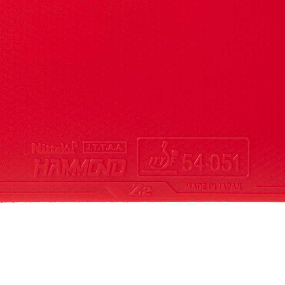 ニッタク Nittaku　ハモンドZ2 特注 卓球ラバー NR-8599 レッド（20） 卓球ラバーのシート表面を確認できる画像