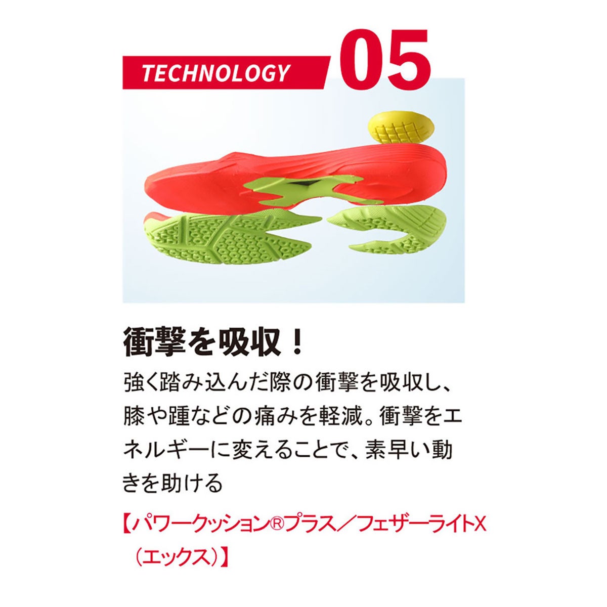 ニッタク Nittaku　MOVINGACE ムービングエース 卓球シューズ NS-4438 ホワイト 卓球シューズのアッパー、ソール、フィット構造などの機能・ディテールを説明する画像（5）