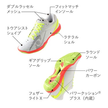 ニッタク Nittaku　MOVINGACE ムービングエース 卓球シューズ NS-4438 ホワイト 詳細7