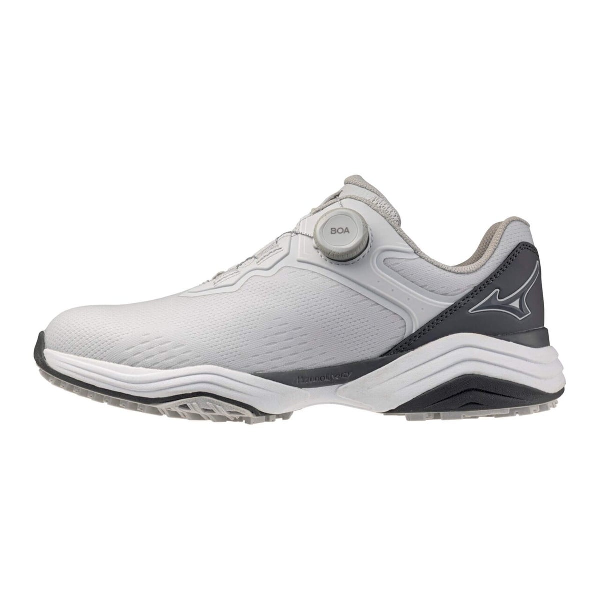 ミズノ MIZUNO　ネオインパクト プラス エナジー ボア メンズ スパイクレス ゴルフシューズ 51GM2681 31 グレー×ホワイト 詳細1