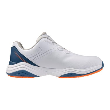 ミズノ MIZUNO　ネオインパクト プラス エナジーワイド ボア メンズ スパイクレス ゴルフシューズ 51GQ2691 01 ホワイト×オレンジ×ブルー 詳細2