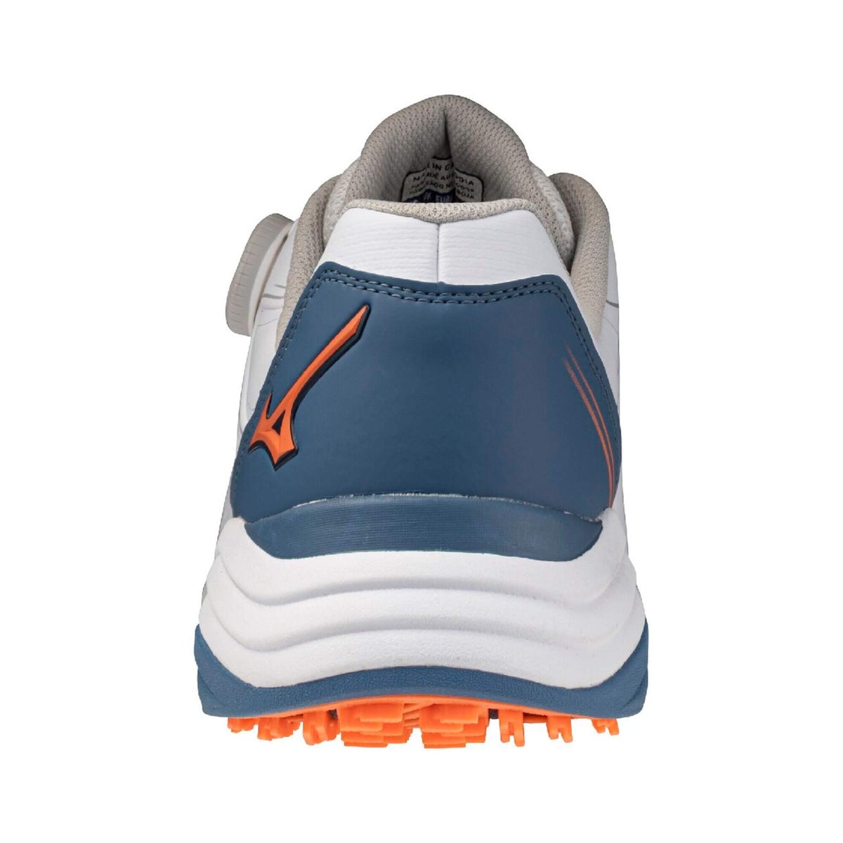 ミズノ MIZUNO　ネオインパクト プラス エナジーワイド ボア メンズ スパイクレス ゴルフシューズ 51GQ2691 01 ホワイト×オレンジ×ブルー 詳細4