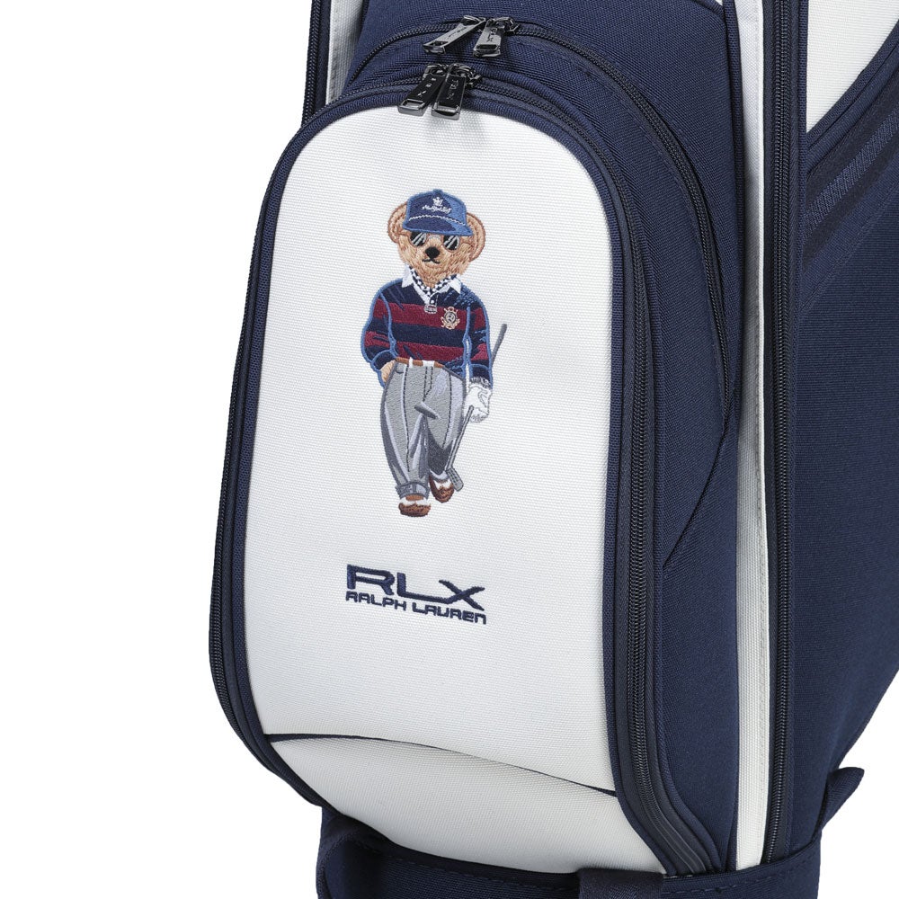 RLX GOLF Polo　ガレッジスタイルベア キャディバッグ RLC025 NV ネイビー キャディバッグ上部の口枠・仕切りを確認できる画像