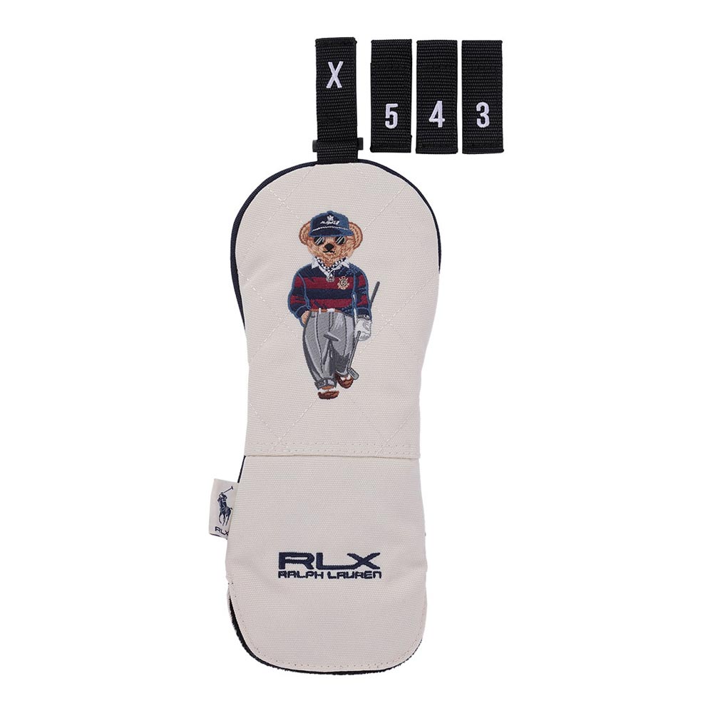 RLX GOLF Polo　カレッジスタイルベア フェアウェイウッド用 ヘッドカバー RLF025 NV ネイビー ヘッドカバー全体を正面から確認できる画像