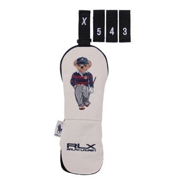 RLX GOLF Polo　カレッジスタイルベア ユーティリティ用 ヘッドカバー RLU025 NV ネイビー ヘッドカバー全体を正面から確認できる画像