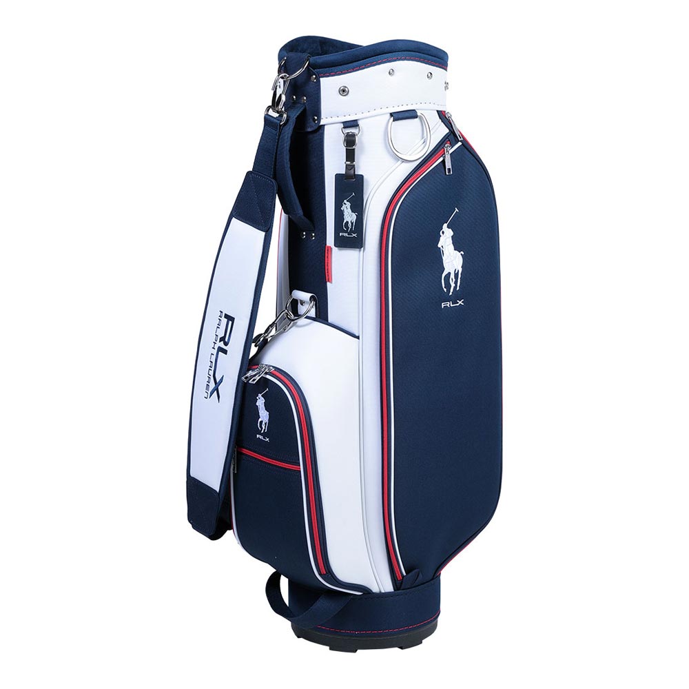RLX GOLF　スポーティーシリーズ レディース キャディバッグ RLC111 TR トリコロール キャディバッグ全体を斜め正面から確認できる画像