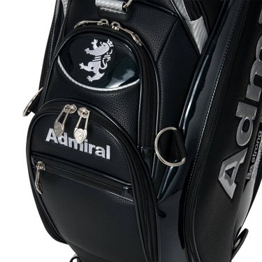 アドミラル Admiral　プロスポーツ カート キャディバッグ ADMG6BC2 10 ブラック キャディバッグのポケット、ロゴ、金具、素材表面などのディテールを確認できる画像（2）