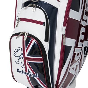 アドミラル Admiral　UJスポーツ カート キャディバッグ ADMG6BC4 90 トリコロール キャディバッグのポケット、ロゴ、金具、素材表面などのディテールを確認できる画像（2）