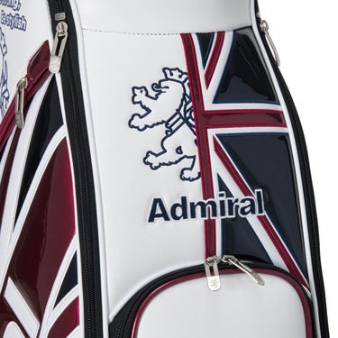 アドミラル Admiral　UJスポーツ カート キャディバッグ ADMG6BC4 90 トリコロール キャディバッグのポケット、ロゴ、金具、素材表面などのディテールを確認できる画像（4）