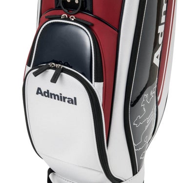 アドミラル Admiral　ベーシック カートキャディバッグ ADMG6BC7 90 トリコロール キャディバッグのポケット、ロゴ、金具、素材表面などのディテールを確認できる画像（2）