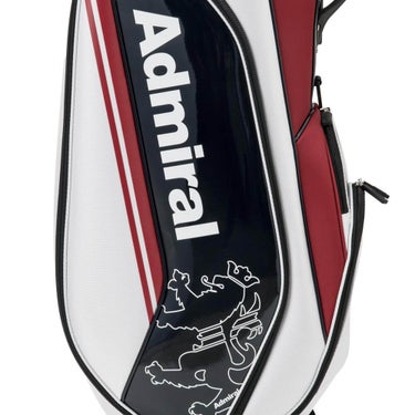 アドミラル Admiral　ベーシック カートキャディバッグ ADMG6BC7 90 トリコロール キャディバッグのポケット、ロゴ、金具、素材表面などのディテールを確認できる画像（6）