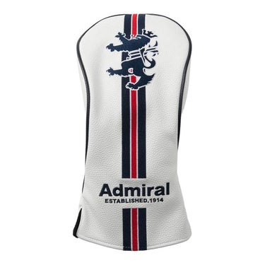アドミラル Admiral　ランパント ヘッドカバー ドライバー用 ADMG6BHA 00 ホワイト ヘッドカバー全体を正面から確認できる画像