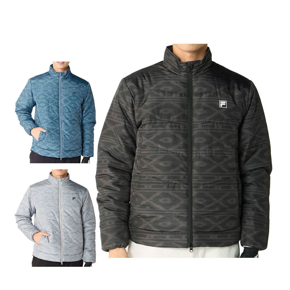 フィラ FILA　メンズ ノルディック柄 中綿 長袖 ブルゾン 786-239Y　2026年モデル 複数カラーのバリエーションと商品全体を確認できる画像