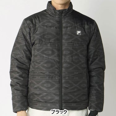 フィラ FILA　メンズ ノルディック柄 中綿 長袖 ブルゾン 786-239Y　2026年モデル 着用時の正面を確認できる画像