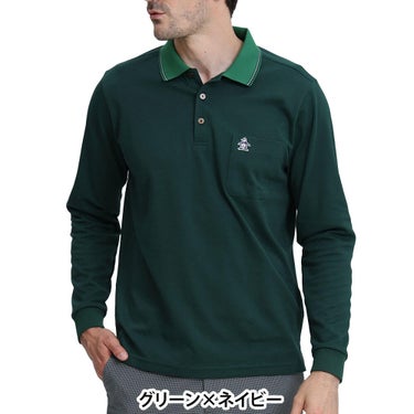 マンシングウェア Munsingwear　メンズ ドット鹿の子 長袖 ポロシャツ MG6FLS32M　2026年モデル 詳細2