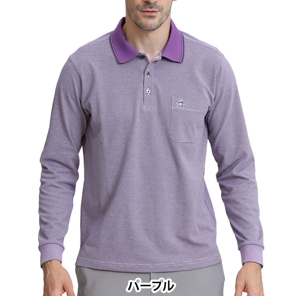 マンシングウェア Munsingwear　メンズ ドット鹿の子 長袖 ポロシャツ MG6FLS32M　2026年モデル 詳細11